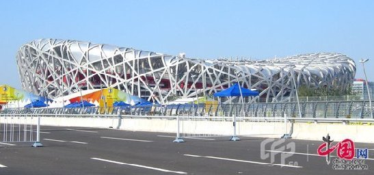 北京五輪閉会式前の「鳥の巣」